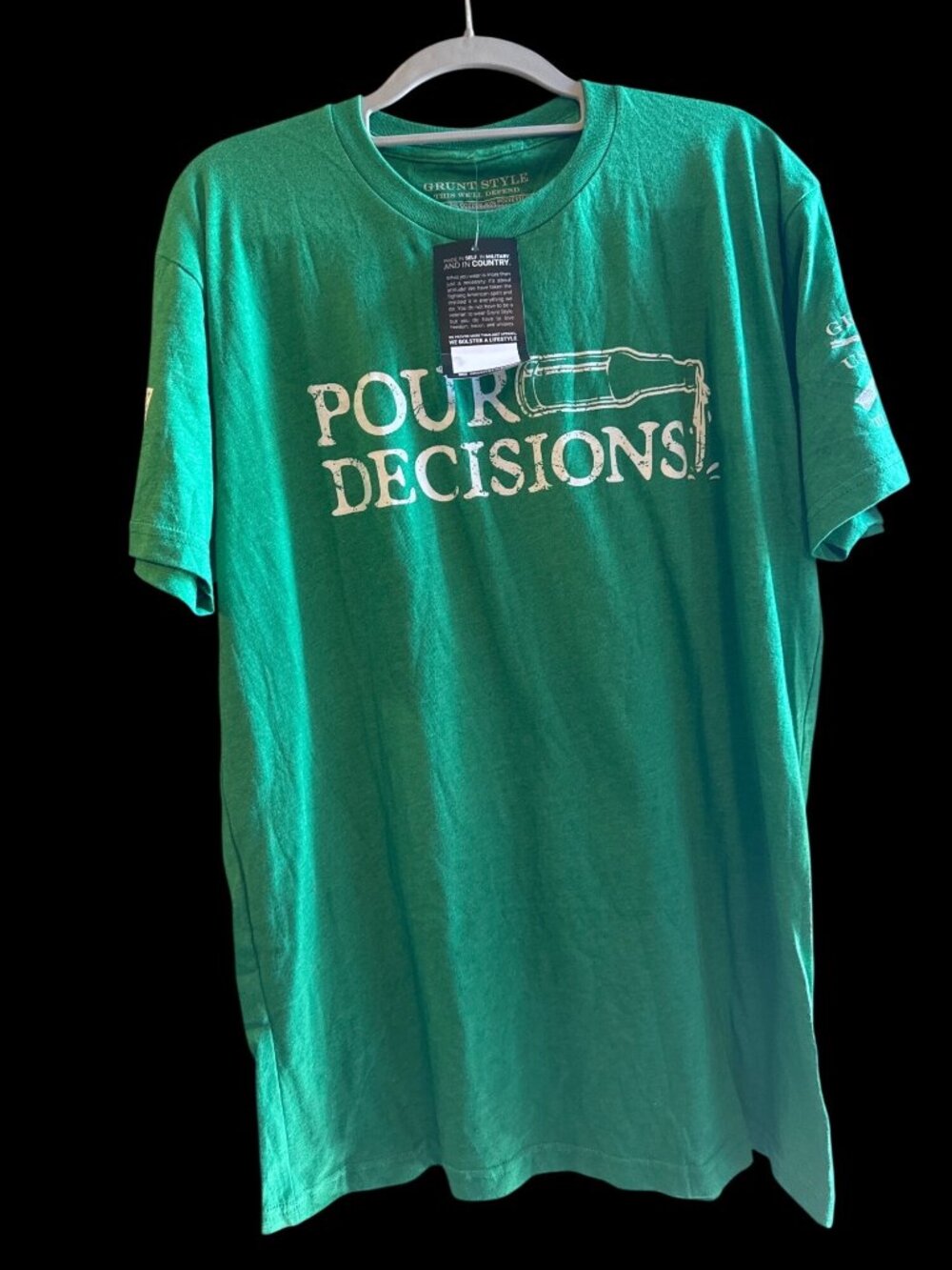 NWT Grunt Style Green Men's T-Shirt Pour Decisions Sz L
